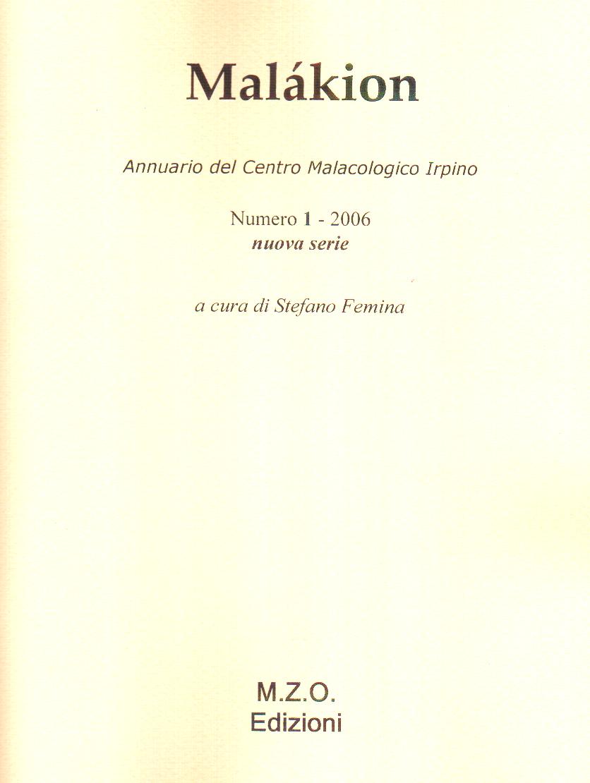 NUOVO PERIODICO MALACOLOGICO MALKION  DEL C.M.I.